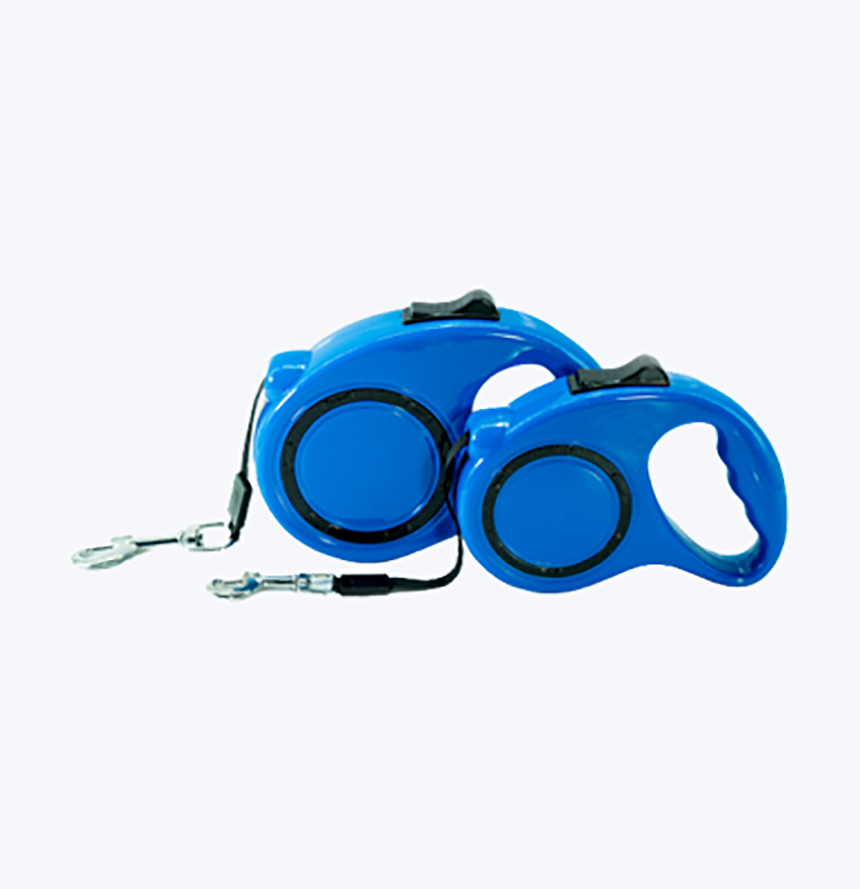Automatic dog blue leash